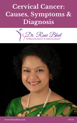 Symptoms & diagnosis of cervical cancer | Cervical Cancer Treatment Bangalore | Dr.Rani Bhat