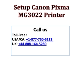 Setup Canon Pixma MG3022