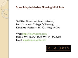 Brass Inlay in Marble Flooring M.M. Arts