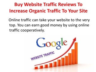 Buy Website Traffic Reviews To Increase Organic Traffic To Your Site