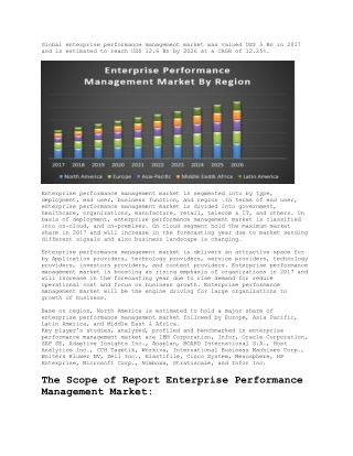 enterprise performance management