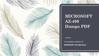 Buy Microsoft AZ-400 dumps PDF and Get Rid of from Other Study Materials