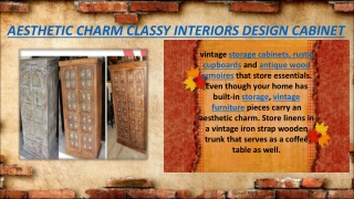 AESTHETIC CHARM CLASSY INTERIORS DESIGN CABINET