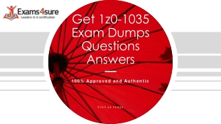 1z0-1035 Braindumps PDF Test 2019