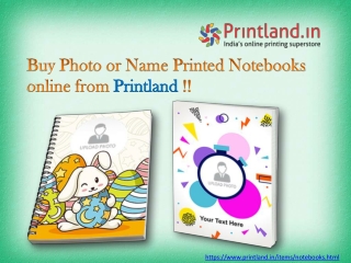 Buy Photo or Name Printed Notebooks online from Printland