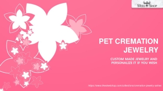 Pet cremation jewelry