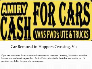 Car Removal in Hoppers Crossing, Vic