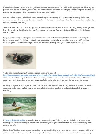 Hobbies And Also The Points You Must Know About Them