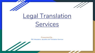 Legal Translation Services