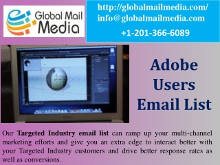 ADOBE SOFTWARE USERS EMAIL & MAILING DATABASE