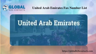 United Arab Emirates Fax Number List