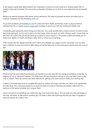 Have You Been Finally Interested In Generating A Fitness Plan?