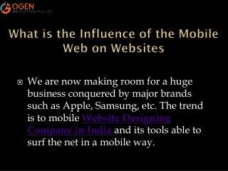 What is the Influence of the Mobile Web on Websites