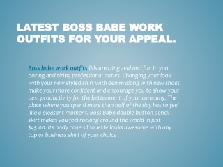 Pleasure of boss babe work outfits to your appeal