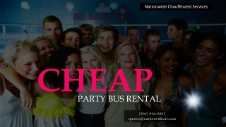 Cheap Party Bus Rentals