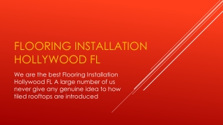 Flooring and Tile Installation