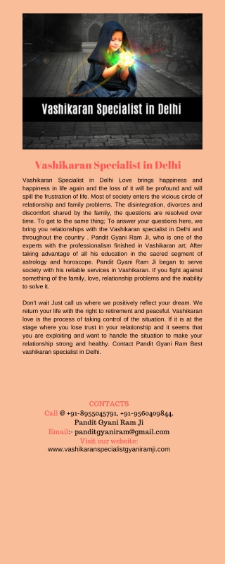 Vashikaran specialists in Delhi | Vashikaran Services in Delhi