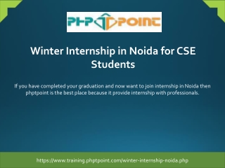 Winter Internship in Noida