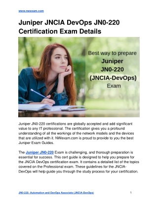JN0-220_ Automation and DevOps Associate (JNCIA-DevOps)- Practice Test