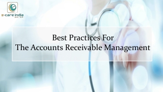 Best Practices For The Accounts Receivable Management