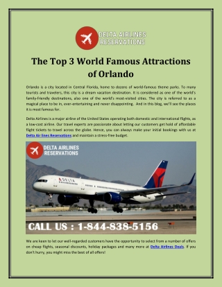 The Top 3 World Famous Attractions of Orlando