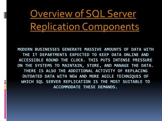 SQL server replication tools