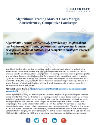 Algorithmic Trading Market Size, Production, Consumption, Import And Export Status And Forecast 2026