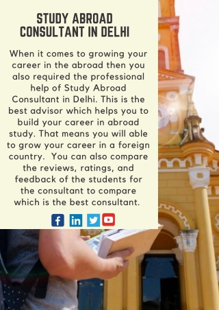 Get growing career with Study Abroad Consultant in Delhi