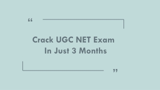 How To Crack UGC NET Exam In Just 3 Months??
