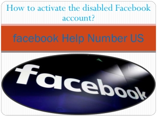 How to activate the disabled Facebook account?