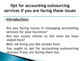 Opt for accounting outsourcing services if you are facing these issues | IMSPeople