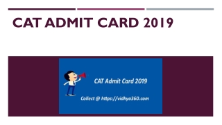Download CAT Admit Card 2019 - IIM Calcutta CAT Hall Ticket By Reg No.