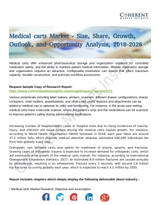 Medical carts Market Expansion to be Persistent During 2018 – 2026
