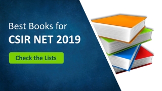 Best Books For CSIR NET 2019 Preparation.