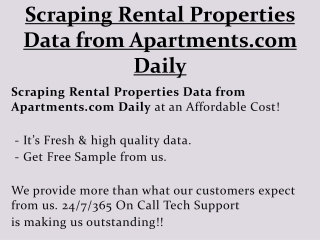 Scraping Rental Properties Data from Apartments.com Daily