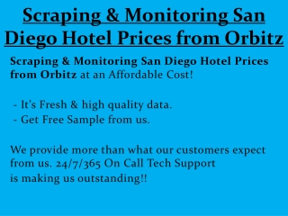 Scraping & Monitoring San Diego Hotel Prices from Orbitz