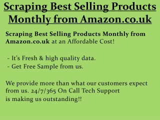 Scraping Best Selling Products Monthly from Amazon.co.uk