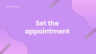 Set the appointment in Panda Wish