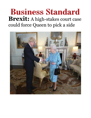 Brexit a high-stakes court case could force queen to pick a side