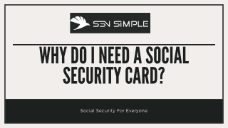 Why do i need a social security card ssn simple