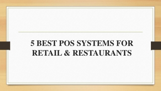 5 best pos systems for retail and restaurant