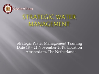 Strategic Water Management in Amsterdam