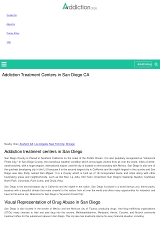 Addiction Treatment Centers in San Diego - Califonia