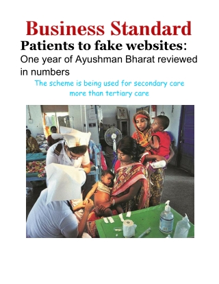 Patients to fake websites one year of ayushman bharat reviewed in numbers