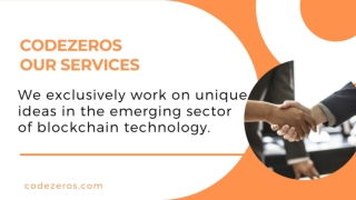 Blockchain Development Services Provider | Codezeros