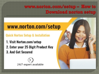 www.norton.com/setup – How to Download norton setup