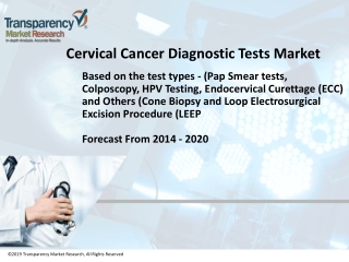 Cervical Cancer Diagnostic Tests Market is Expected to Grow at a CAGR of 6.1% from 2014 to 2020