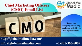 Chief Marketing Officers (CMO) Email List