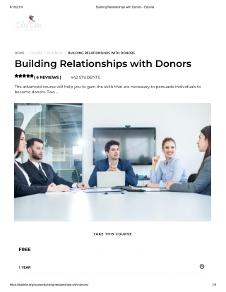 Building Relationships with Donors - Edukite