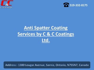 Anti Spatter Coating Services